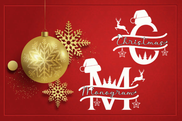 Cute Christmas Monogram: A Festive Display Font for Holiday Campaigns