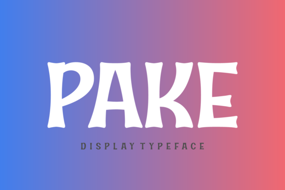 Pake: A Bold Display Font for Handmade Brands