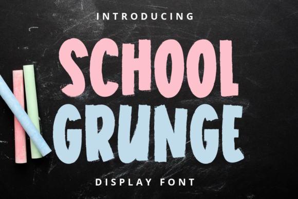 School Grunge: A Playful Display Font for Authentic Branding