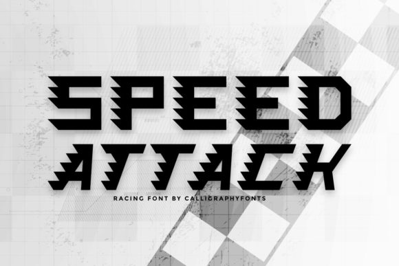 Speed Attack Display Font for Bold Handmade Designs
